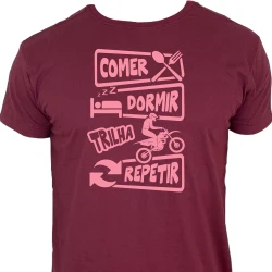 Camiseta Comer Dormir Fazer Trilha Motocross Repetir