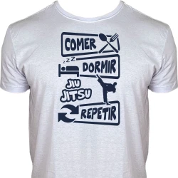 Camiseta Comer Dormir Jiu Jitsu Repetir