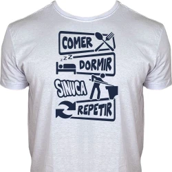 Camiseta Comer Dormir Jogar Sinuca Repetir