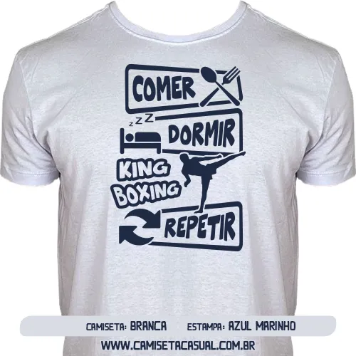 Camiseta Comer Dormir King Boxing Repetir