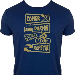 Camiseta Comer Dormir Pedalar Bicicleta Repetir