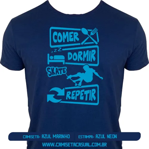 Camiseta Comer Dormir Skate Repetir