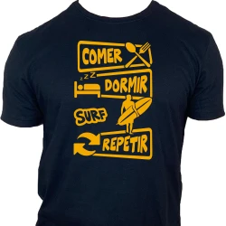 Camiseta Comer Dormir Surf Repetir