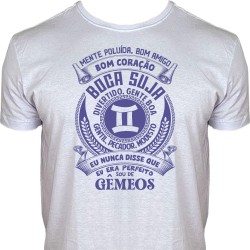 Camiseta Masculina Signo Gêmeos