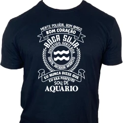 Camiseta Masculina Signo Aquário