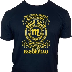 Camiseta Masculina Signo Escorpião