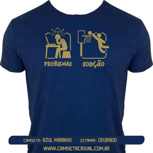 Camiseta Problemas Solução - Basquete