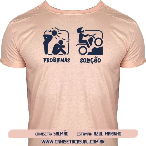 Camiseta Problemas Solução - Motocross