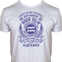 Camiseta Masculina Signo Aquário