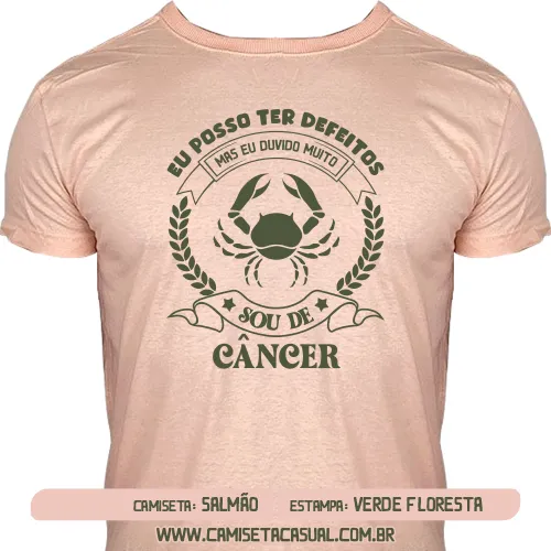 Camiseta Signo Câncer