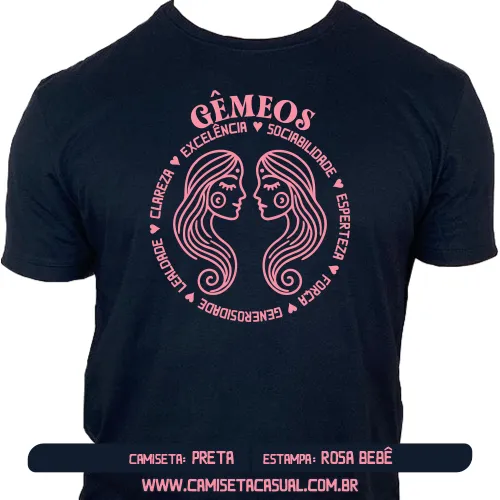 Camiseta Signo Gêmeos