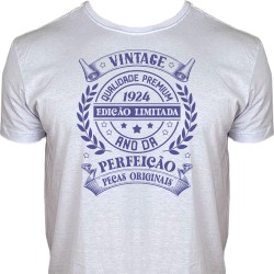 Camiseta Vintage 1924 - Ano da Perfeição